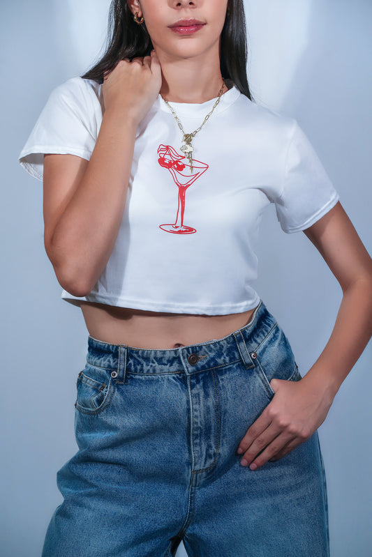 Cherry Cocktail Baby Tee