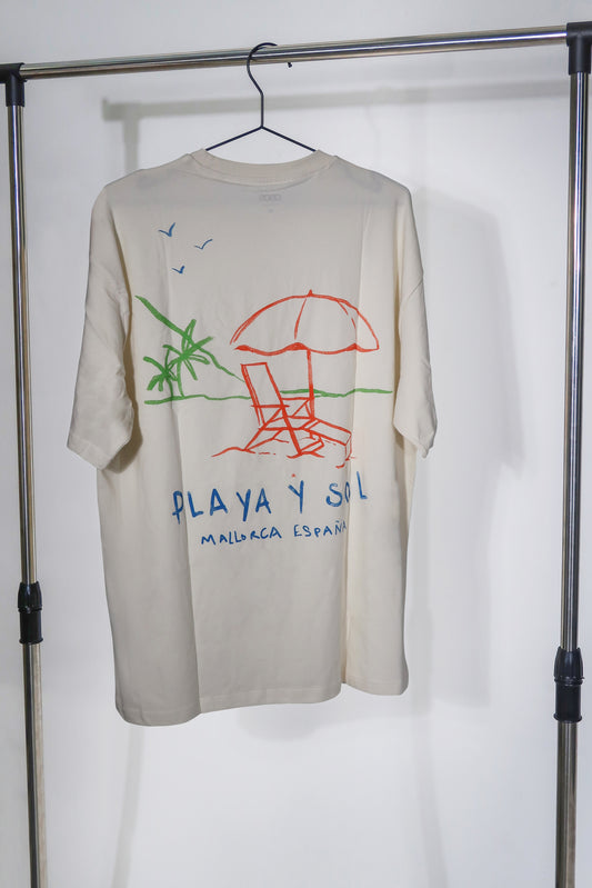 "Playa y Sol" Oversized Graphic Tee