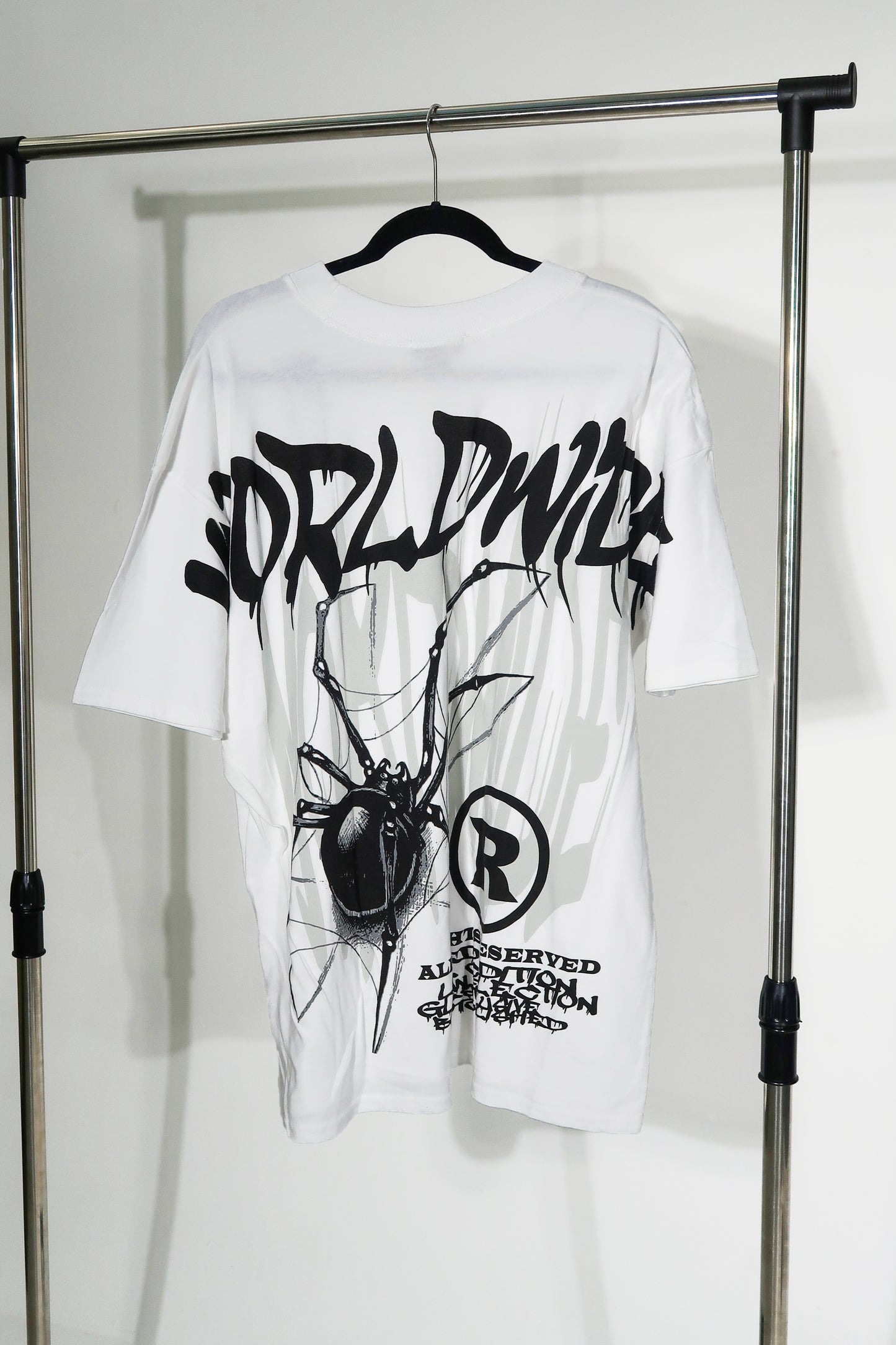 Oversized Spider Back Print Graphic Tee